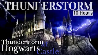 Heavy Thunderstorm at Hogwarts | Rain, Thunders, Dementors sounds | Harry Potter ambience to relax