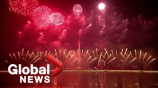 New Year's 2022: North Korea celebrates with fireworks display in Pyongyang