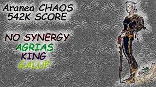 #DFFOO [GL] Aranea Chaos No synergy "Galuf Run" w/ commentary (542k score)