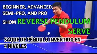 Reverse Pendulum Serve: Beginner, Advanced, Semi-Pro & Pro! 초급, 중급, 세미프로, 프로! 初心者、中級、セミプロ、プロ!