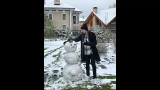 Дима Билан Из жизни 27 го дня октября 2017 года инстаграм и сторис, первый снег и снеговик