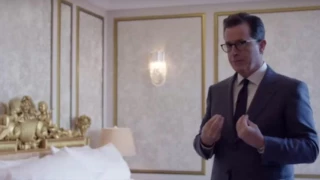 Stephen Colbert Rents Trump’s “Pee Pee Tape” Hotel Room in Russia