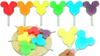 How to Make Rainbow Gummy Disney Mickey Mouse Popsicles | Fun & Easy DIY Jello Treats!