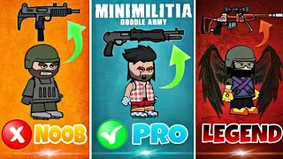 Noob Vs Pro Vs Legend in mini militia.