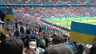 GW - Special - England vs Ukraine - National Anthem Ukraine - Fans around - Euro Qualifier