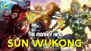 SUN VS WUKONG VS WUKONG THE MONKEY KING HERO COMPARISON - MLBB VS AOV VS LOL WR
