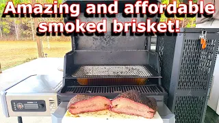 Affordable smoked brisket on the Masterbuilt gravity 800 series smoker! #709