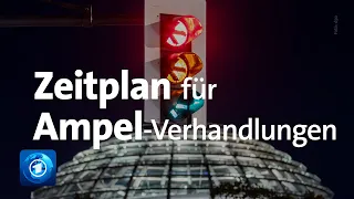 Beginn der Koalitionsverhandlungen: SPD, Grüne und FDP legen ambitionierten Zeitplan vor