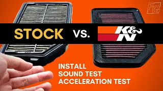 K&N DROP-IN FILTER TEST (Install / Sound Test / Acceleration Test) - VLOG9