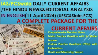 IAS/PCSwala Daily Current Affairs/The Hindu News ANALYSIS 11 April 2024_English_(Complete Package)