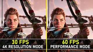 Horizon Forbidden West | PS5 | Resolution (30 FPS) vs Performance (60 FPS) | Graphics Comparison