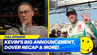 Denny Hamlin holds off Kyle Larson to win at Dover, Kevin's Big Announcement, & Kansas Preview!