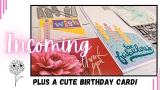 INCOMING!  Plus Slimline Birthday Card! #funcardfriday