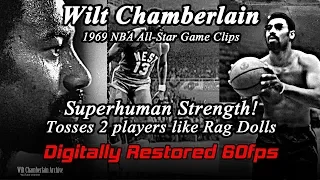 A glimpse of Wilt Chamberlain's incredible strength (1969 NBA All-Star Game HD 60fps)