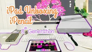 IPAD 8th Generation & IPENCIL UNBOXING |  Apple Pencil, case,  Tempered Glass #iPad  #unboxing