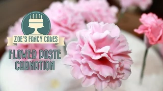 Flowerpaste carnations how to make sugar craft fondant carnations tutorial cake carnation