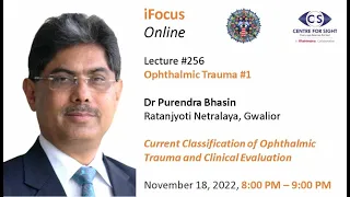 Lecture#256,Trauma #,1 Classification & Clincial Evaluation-Dr Purendra Bhasin,Friday,Nov 18, 8:00PM