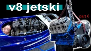 LS v8 jetski part 6 oil pan engine fitment fiberglass