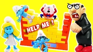 Smurfs Wall Game with Gargamel & The Smurfs Smurfette, Brainy and Clumsy!