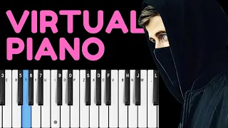 Alan Walker-Faded  (Virtual Piano) Easy + Sheets