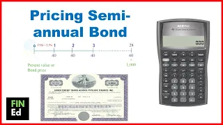 Bond pricing semi-annual coupon | Bond Value | FIN-Ed