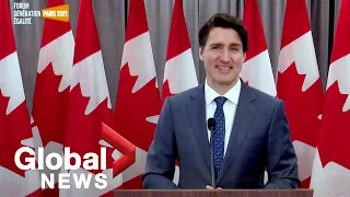 "This is a feminist generation:" Trudeau delivers remarks at Paris gender equality summit