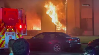 El Cajon - Two-Alarm Fire (CELL PHONE VIDEO)
