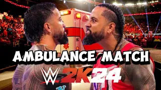 FULL MATCH - Jey Uso Vs Jimmy Uso Ambulance Match - WWE 2K24