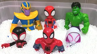 SPIDERMAN vs VENOM vs SPIDER-MAN AVENGERS CAPTAIN AMERICA,THANOS,SUPERMAN,HULK, AVENGERS ASSEMBLE