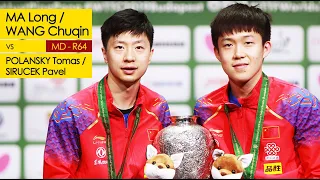 [20190422] CCTV | MA Long / WANG Chuqin vs P. T. / S. P. | MD-R64 | 2019 World Championships
