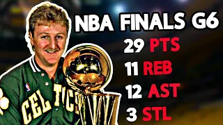 Larry Bird TRIPLE DOUBLE To Win 3rd RING | 1986 NBA Finals Game 6