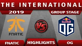 Group Stage - Fnatic vs OG The International 2019 Highlights Game 2