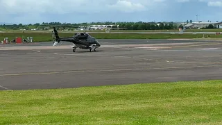 Bell-222 Takeoff Gloucestershire Airport UK