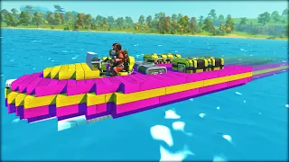 We Built a 'High Speed' Boat to Explore the Ocean! (Scrap Mechanic Co-op Ep. 54)