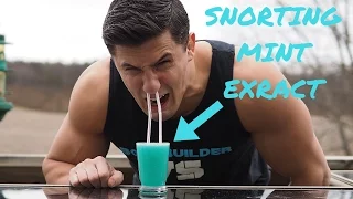 SNORTING THE MINTIEST DRINK IN THE WORLD | Bodybuilder VS Mintiest Drink on Earth Challenge Fail