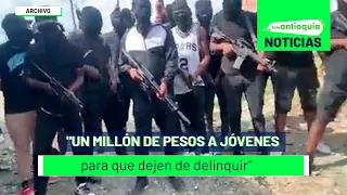 "Un millón de pesos a jóvenes para que dejen de delinquir" - Teleantioquia Noticias