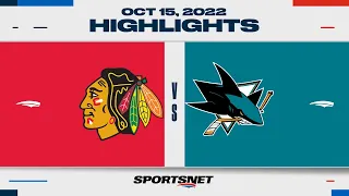 NHL Highlights | Blackhawks vs. Sharks - October 15, 2022