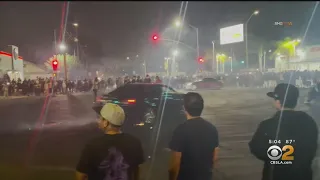 Civilians hit by car in street takeover overnight in South LA