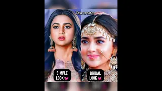 Nagin 6 pratha in simple vs bridal look your favourite look? #tejaswiprakash #nagin6 #shorts