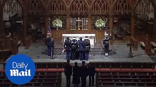 George H.W. Bush's casket arrives at St Martin's Episcopal Church