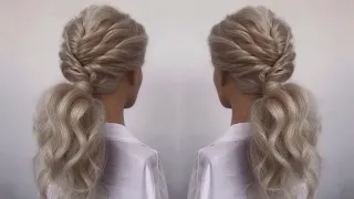 Низкий хвост,причёска/Low Ponytail|Wedding Hairstyle|Ponytail of Curls|Bridal updo|Video tutorial