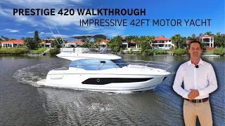 PRESTIGE 420 F-Line In-Depth Walkthrough | TMG Yachts