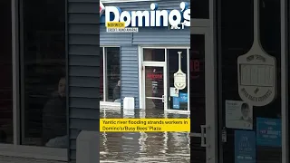 Flooding in traps people in Norwich, CT Domino's