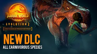 Cretaceous Predator Pack DLC - ALL Dinosaur SPECIES PROFILES | Jurassic World Evolution 2 | 4K