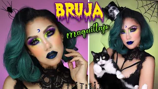 Maquillaje de BRUJA colorida 🕸️🕷️ WITCH makeup tutorial | auroramakeup