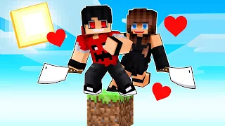 VIREI o P3DRU YANDERE em APENAS UM BLOCO com a GAROTA YANDERE no Minecraft