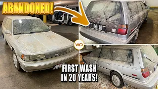 ABANDONED GARAGE FIND First Wash In 20 Years Toyota Wagon! Satisfying Car Detailing Restoration