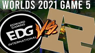 EDG vs RNG - Quarterfinals Day 2 Game 5 - Worlds 2021 League of Legends Highlights