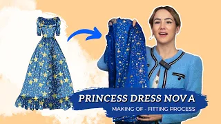 Princess Dress NOVA: Making of, Fitting process, fabric manipulation - THISISKACHI DIY