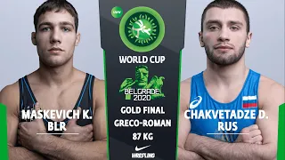 GOLD GR - 87 kg: K. MASKEVICH (BLR) v. D. CHAKVETADZE (RUS)